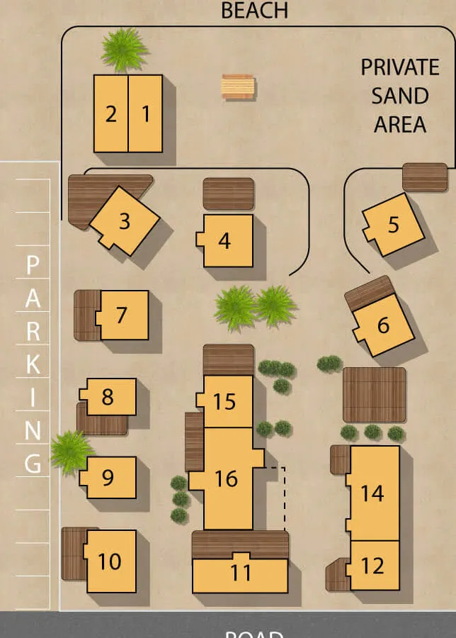 Property map highlighting Cabin 12